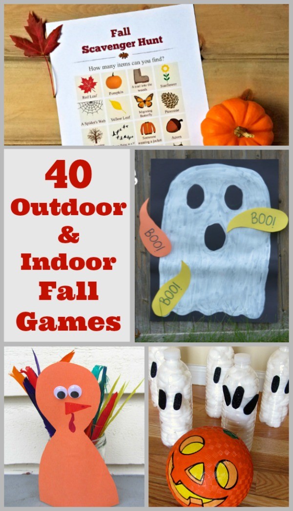 Fall games - indoor and outdoor autumn themed and halloween games!