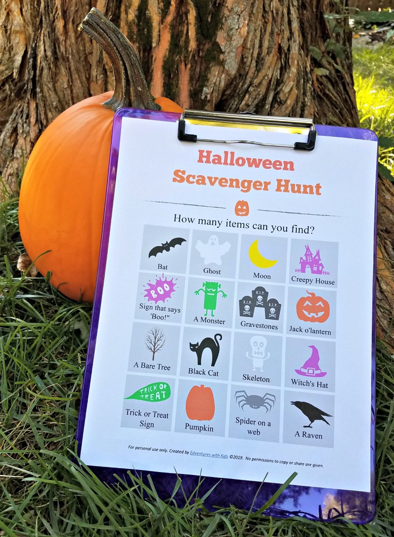 Two Colorful (Free Printable) Halloween Scavenger Hunts For Kids | vlr ...