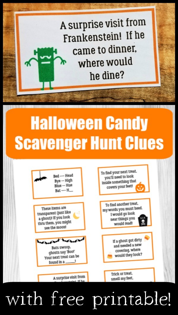 Indoor Halloween Scavenger Hunt
