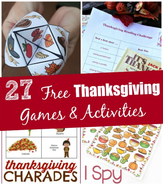 27 Free Printable Thanksgiving Games for Adults & Kids