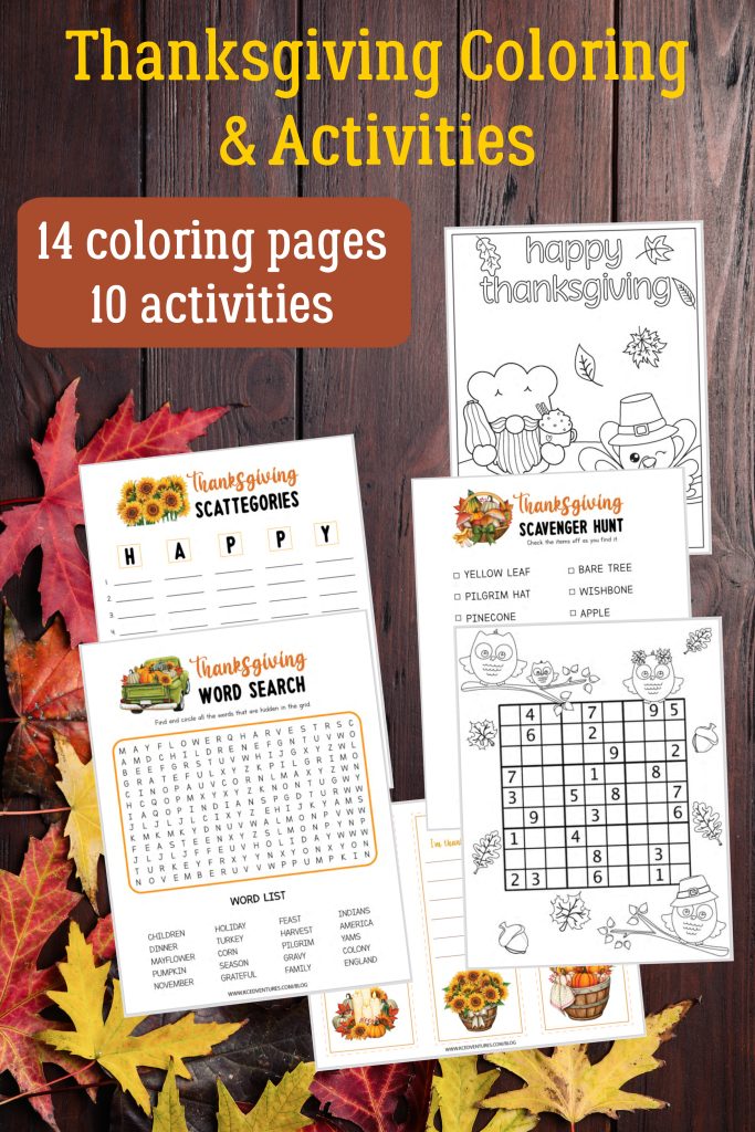 Printable Thanksgiving Games, Thanksgiving Trivia, Nature Hunt and Bucket  List